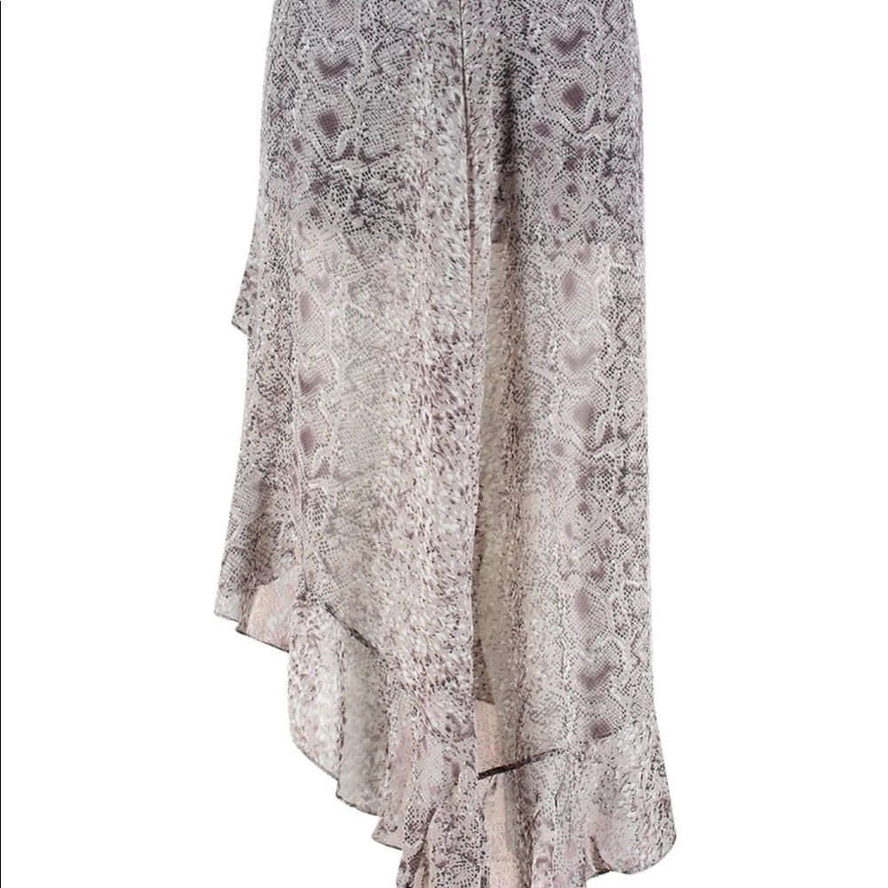 Snake Print Ruffle Skirt - Picture 2 of 3